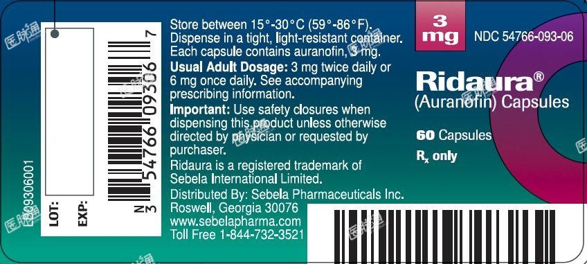 Ridaura 3 mg Bottle Label
