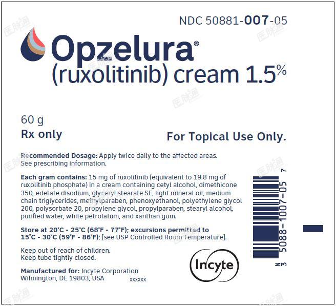 OPZELURA (ruxolitinib) cream 1.5% - 60 g Tube Label