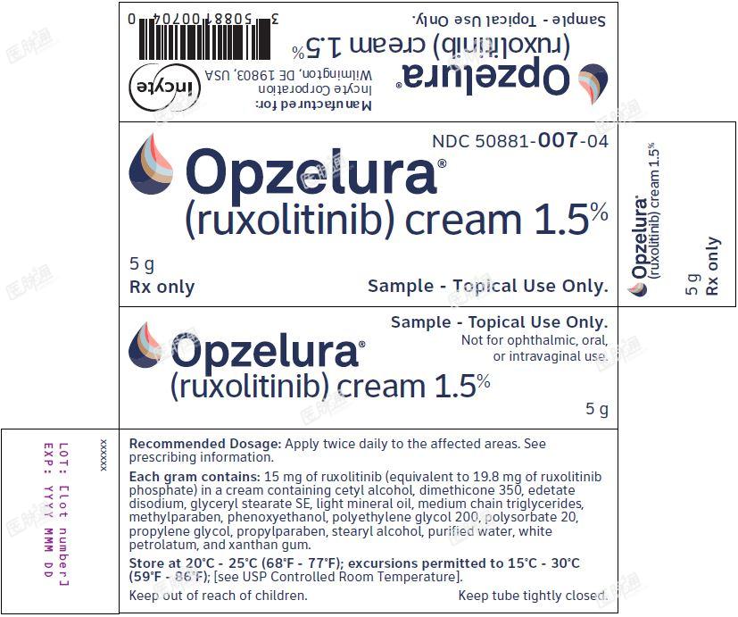 OPZELURA (ruxolitinib) cream 1.5% Sample - 5 g Carton Label